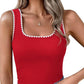🔥Summer Hot Sale🔥Ribbed Knit Slim Fit Camisole for Women