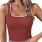 🔥Summer Hot Sale🔥Ribbed Knit Slim Fit Camisole for Women