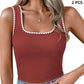 🔥Summer Hot Sale🔥Ribbed Knit Slim Fit Camisole for Women