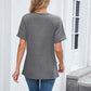 🥳SUMMER HOT SALE🥳💞50K+ SOLD!💥50% OFF! 🔥Women's V-Neck Short Sleeve Casual T-Shirt – Classic V-Neck, Soft Polyester & Rolled Cuffs ✨