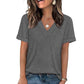 🥳SUMMER HOT SALE🥳💞50K+ SOLD!💥50% OFF! 🔥Women's V-Neck Short Sleeve Casual T-Shirt – Classic V-Neck, Soft Polyester & Rolled Cuffs ✨