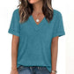 🥳SUMMER HOT SALE🥳💞50K+ SOLD!💥50% OFF! 🔥Women's V-Neck Short Sleeve Casual T-Shirt – Classic V-Neck, Soft Polyester & Rolled Cuffs ✨
