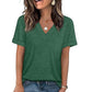 🥳SUMMER HOT SALE🥳💞50K+ SOLD!💥50% OFF! 🔥Women's V-Neck Short Sleeve Casual T-Shirt – Classic V-Neck, Soft Polyester & Rolled Cuffs ✨