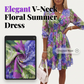 🌸 50% OFF NOW! 🌸Women's Floral V-Neck Ruffle Hem A-Line Dress