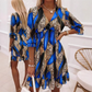 🌸 50% OFF NOW! 🌸Women's Floral V-Neck Ruffle Hem A-Line Dress