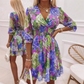 🌸 50% OFF NOW! 🌸Women's Floral V-Neck Ruffle Hem A-Line Dress