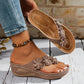 🥳SUMMER HOT SALE🥳💞50K+ SOLD!💥50% OFF! 🔥 Women's Floral Wedge Thong Sandals – Floral Accents, Cushioned Arch Support & Non-Slip Outsole ✨