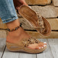 🥳SUMMER HOT SALE🥳💞50K+ SOLD!💥50% OFF! 🔥 Women's Floral Wedge Thong Sandals – Floral Accents, Cushioned Arch Support & Non-Slip Outsole ✨