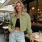 🥳2026 NEW ARRIVAL🥳💞50K+ SOLD!💥50% OFF! 🔥 Women's Solid Cropped Button-Down Jacket