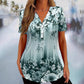 🥳SUMMER HOT SALE🥳💞50K+ SOLD!💥50% OFF! 🔥Women's Elegant Floral Printed Short Sleeve Top