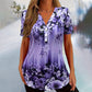 🥳SUMMER HOT SALE🥳💞50K+ SOLD!💥50% OFF! 🔥Women's Elegant Floral Printed Short Sleeve Top