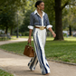 🥳SUMMER HOT SALE🥳💞50K+ SOLD!💥65% OFF! 🔥 Women's Striped Shirt & Wide-Leg Pants 2-Piece Set