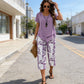 🥳SUMMER HOT SALE🥳💞50K+ SOLD!💥56% OFF! 🔥Casual Round Neck Layered Tunic Top and Wide Leg Pants Set