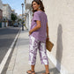 🥳SUMMER HOT SALE🥳💞50K+ SOLD!💥56% OFF! 🔥Casual Round Neck Layered Tunic Top and Wide Leg Pants Set