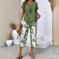 🥳SUMMER HOT SALE🥳💞50K+ SOLD!💥56% OFF! 🔥Casual Round Neck Layered Tunic Top and Wide Leg Pants Set