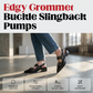 🥳SUMMER HOT SALE🥳💞50K+ SOLD!💥50% OFF! 🔥Edgy Grommet & Buckle Low Heel Pumps