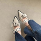 🥳SUMMER HOT SALE🥳💞50K+ SOLD!💥50% OFF! 🔥Edgy Grommet & Buckle Low Heel Pumps