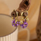🥳2026 HOT SALE🥳💞50K+ SOLD!💥50% OFF! 🔥Vintage Gold-Plated Hoop Earrings with Purple Crystal Sphere