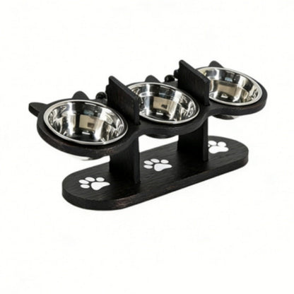 🍲 50% OFF NOW! 🐕 Anti-Slip Elevated 3-Bowl Pet Feeder – Raised design, protects joints & 3 bowls – No more spills or sliding ✨