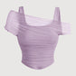 🔥Summer Hot Sale🔥Women's Asymmetrical Ruched Mesh Top