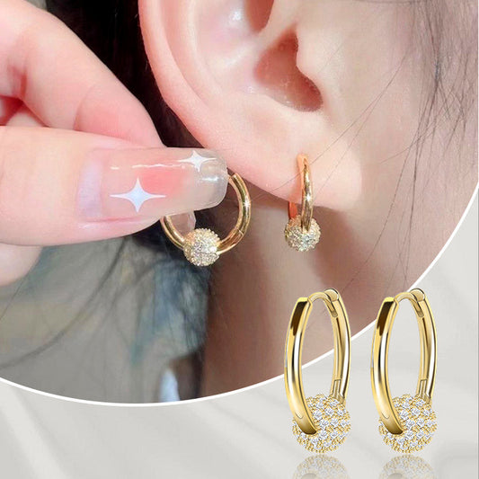 🥳2026 HOT SALE🥳💞50K+ SOLD!💥50% OFF! 🔥 Gold Circle Earrings with Small Ball – Hypoallergenic, Long-Lasting Shine & Perfect for Daily Wear 🌟