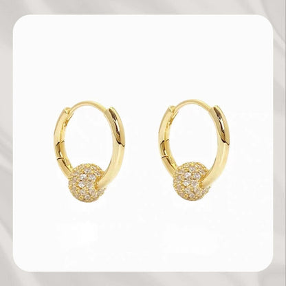 🥳2026 HOT SALE🥳💞50K+ SOLD!💥50% OFF! 🔥 Gold Circle Earrings with Small Ball – Hypoallergenic, Long-Lasting Shine & Perfect for Daily Wear 🌟