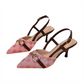 🥳SUMMER HOT SALE🥳💞50K+ SOLD!💥50% OFF! 🔥Women's Pointed-Toe Slingback Heels with Metal Chain