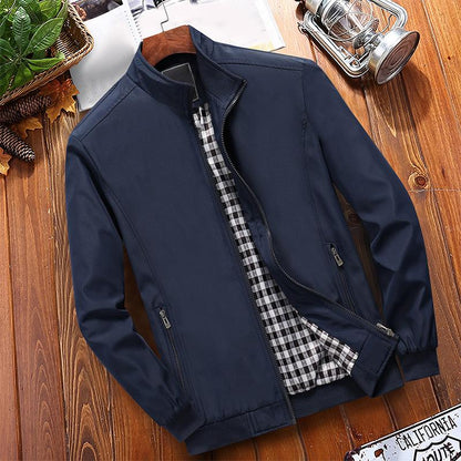 🔥Last day of the limited-time 50% off sale🔥Men's Classic Stand Collar Jacket with Checkered Lining