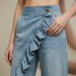 🔥2026 New Arrival ＆ Hot Sale🔥Women’s Asymmetrical Ruffle Wide-Leg Denim Pants