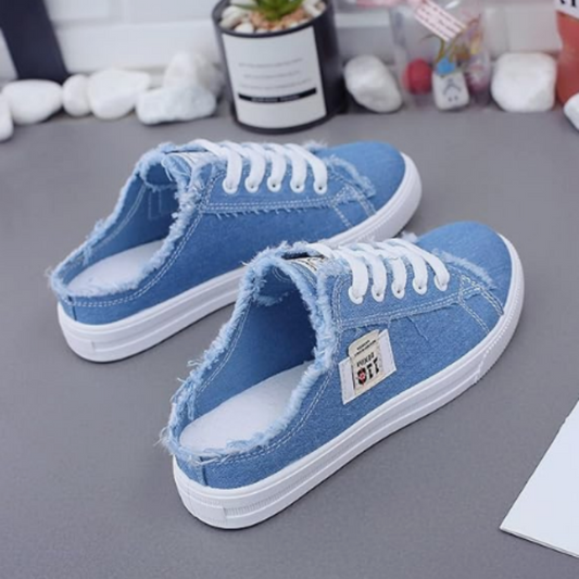 🔥Last day of the limited-time 50% off sale🔥Women's Denim Slip-On Mules – Comfortable Sole & Casual Look 👟☀️【Limited Offer】