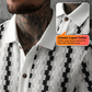 🔥Last day of the limited-time 50% off sale🔥Men's Short Sleeve Retro Geometric Knit Shirt – Vintage Pattern & Breathable Fabric ✨