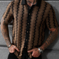 🔥Last day of the limited-time 50% off sale🔥Men's Short Sleeve Retro Geometric Knit Shirt – Vintage Pattern & Breathable Fabric ✨