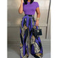 🔥2026 New Arrival ＆ Hot Sale🔥Women's Top & Wide-Leg Pants 2-Piece Set – High Waist & Vibrant Print 🎨