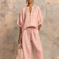 🥳SUMMER HOT SALE🥳💞50K+ SOLD!💥50% OFF! 🔥Women's Solid Color 2-Piece Casual Set