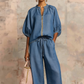 🥳SUMMER HOT SALE🥳💞50K+ SOLD!💥50% OFF! 🔥Women's Solid Color 2-Piece Casual Set