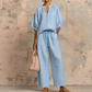 🥳SUMMER HOT SALE🥳💞50K+ SOLD!💥50% OFF! 🔥Women's Solid Color 2-Piece Casual Set