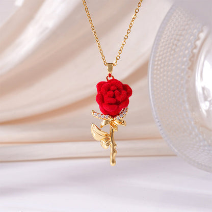 🔥2026 New Arrival ＆ Hot Sale🔥 Elegant Rose Necklace – Skin-Friendly & Everyday Chic 💕🌸【Limited Offer】