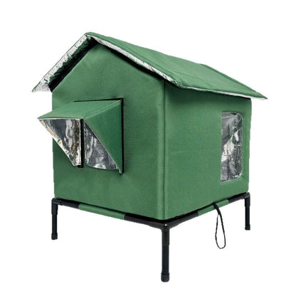 📢📢50% OFF !! ⏰All-Weather Elevated Outdoor Cat House