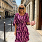 🥳SUMMER HOT SALE🥳💞50K+ SOLD!💥50% OFF! 🔥Tiered Midi Dress – Floral Pattern, Split Sleeves, Flowy, Elegant 🌸