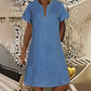 🌸 50% OFF NOW! 🌸Women's Short Sleeve V-Neck Denim Dress