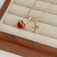 💎2026 New Arrival ＆ Hot Sale ＆ 50％ Off🔥Sacred Heart & Rose Cross Pendant Necklace