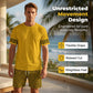 🥳SUMMER HOT SALE🥳💞50K+ SOLD!💥50% OFF! 🔥Men's Tracksuit Set – Yellow, Graphic, Quick-Dry, Summer