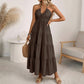 🥳SUMMER HOT SALE🥳💞50K+ SOLD!💥50% OFF! 🔥Women's Halter Neck Backless Tiered Maxi Dress