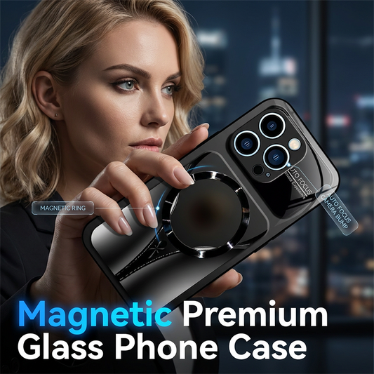 🔥2026 New Upgrade ＆ Hot Sale🔥 Magnetic Tempered Glass Phone Case – Shockproof, MagSafe Compatible ✨