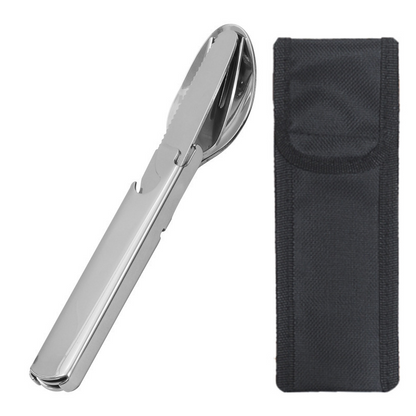 🔥2026 New Upgrade ＆ Hot Sale ＆ 50％ Off🔥4-in-1 Stainless Steel Portable Cutlery Set