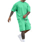 🥳SUMMER HOT SALE🥳💞50K+ SOLD!💥50% OFF! 🔥Men's Casual Short Sleeve T-Shirt Shorts Set