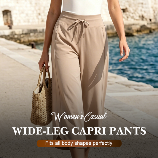 🥳SUMMER HOT SALE🥳💞50K+ SOLD!💥50% OFF! 🔥Women's Casual Wide-Leg Capri Trousers