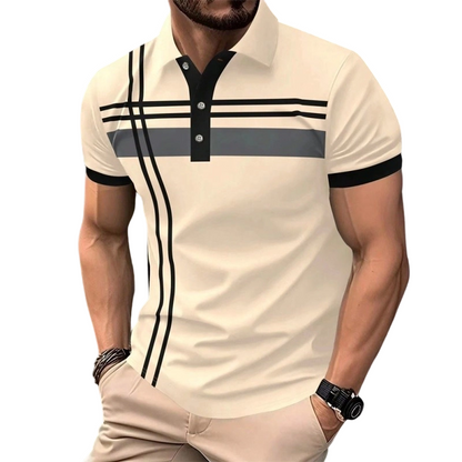 🔥Last day of the limited-time 50% off sale🔥Men's Striped Short Sleeve Collared Top🌿