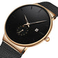 🔥2026 New Upgrade ＆ Hot Sale🔥50% Off ✨ Men's Minimalist Quartz Watch – Waterproof, Stainless Steel Mesh ✨