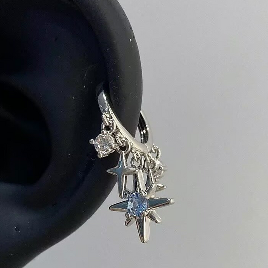 🔥2026 New Arrival ＆ Hot Sale ＆ 50％ Off🔥Celestial Star Dangle Hoop Earrings